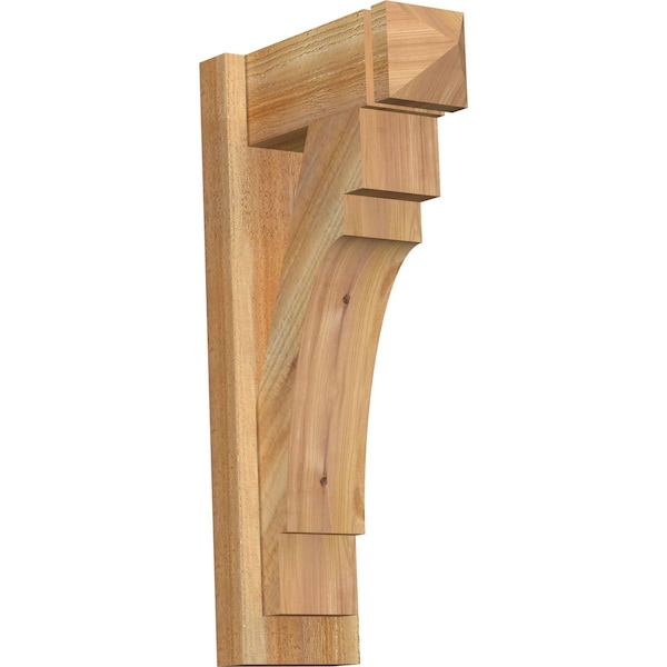 Ekena Millwork Merced Arts & Crafts Rough Sawn Outlooker, Western Red Cedar, 6"W x 14"D x 26"H OUT06X14X26MRC03RWR - main